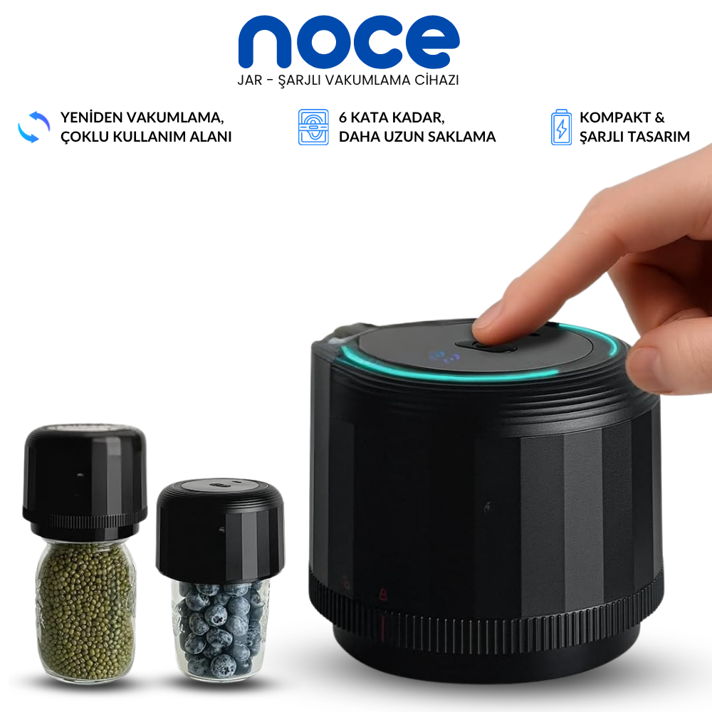 Noce Jar cam kavanoz vakum cihazı - taşınabilir