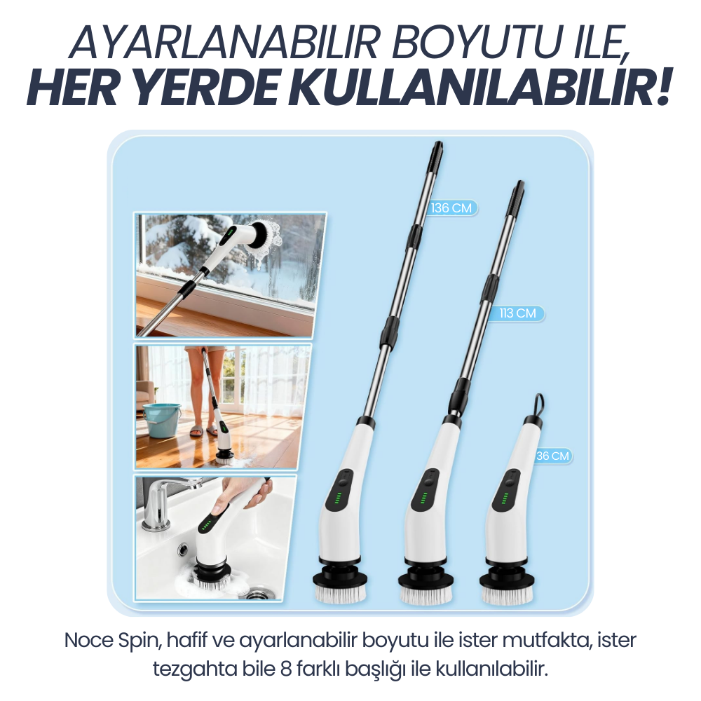 Noce Spin ile banyo ve fayans ovalama temizliği