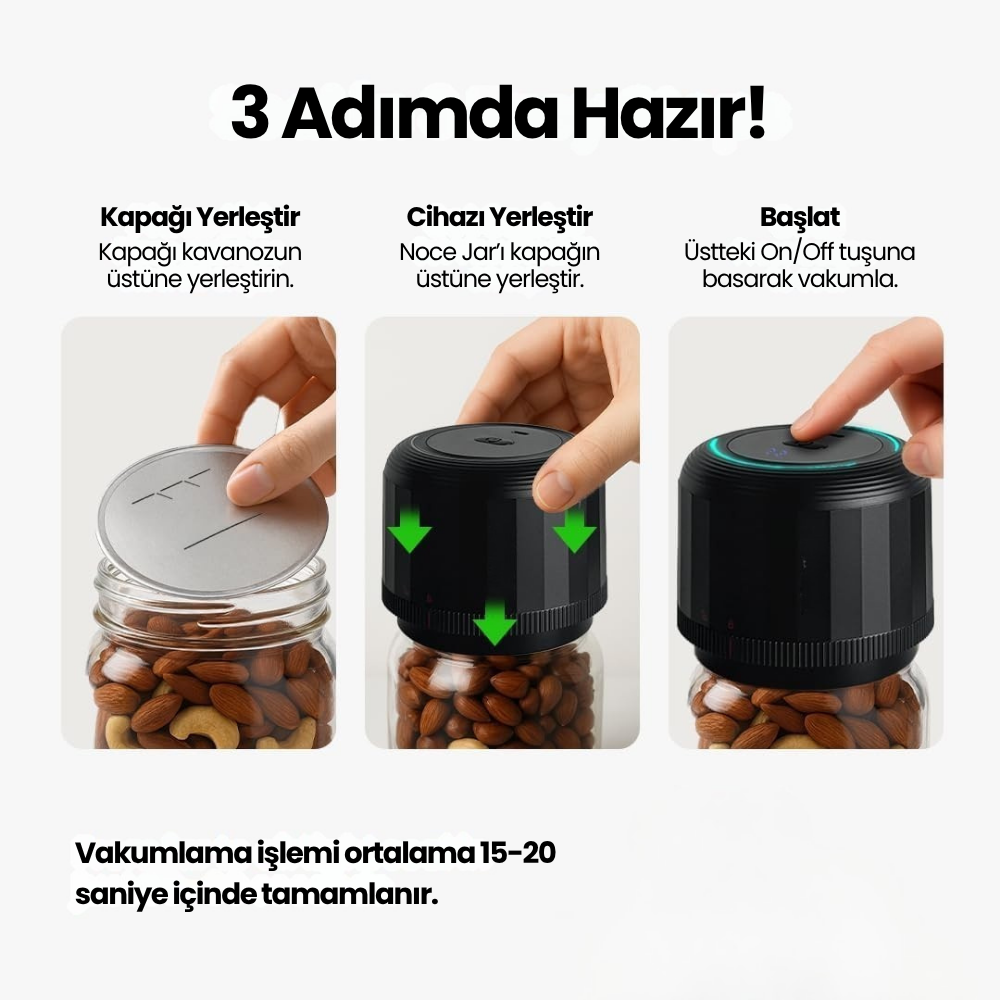 Noce Jar ile buzdolabında uzun süre tazelik