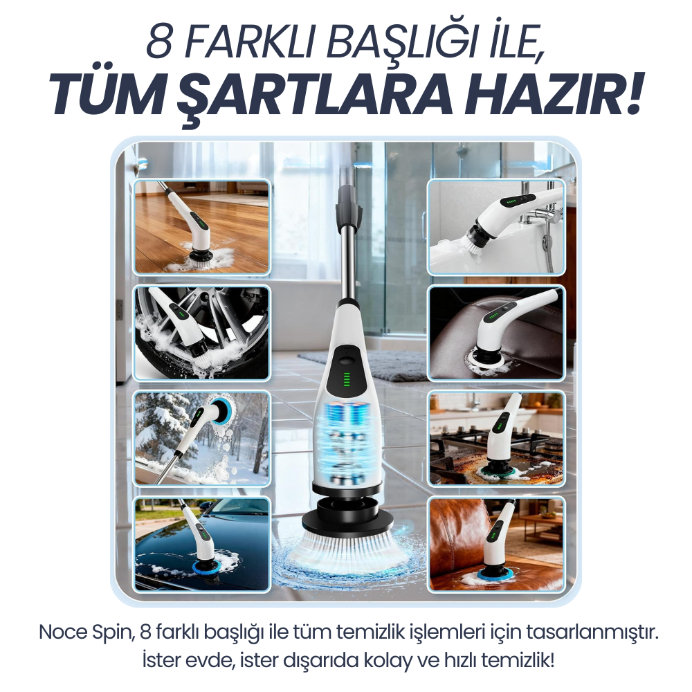 Noce Spin | Şarjlı Temizlik Fırçası