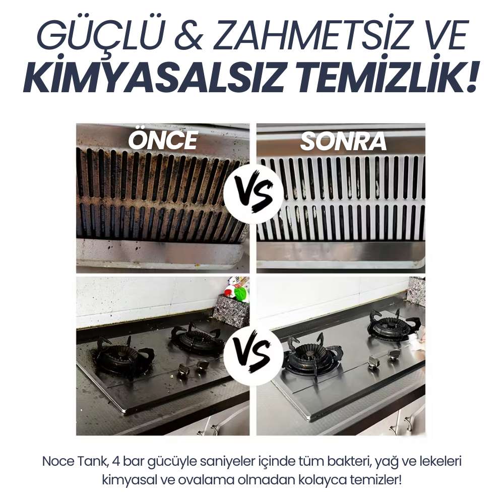 Noce Tank ile mutfak ve ocak yağ temizliği
