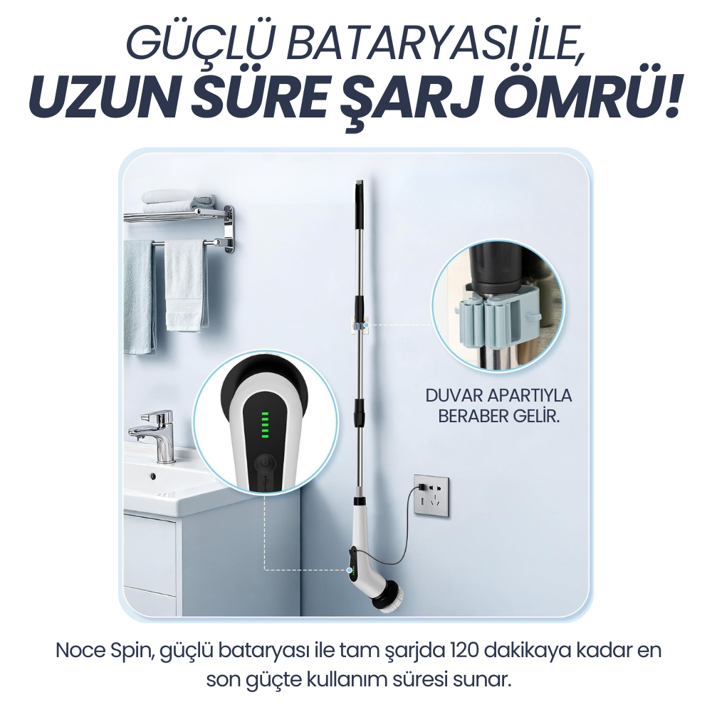 Noce Spin | Şarjlı Temizlik Fırçası
